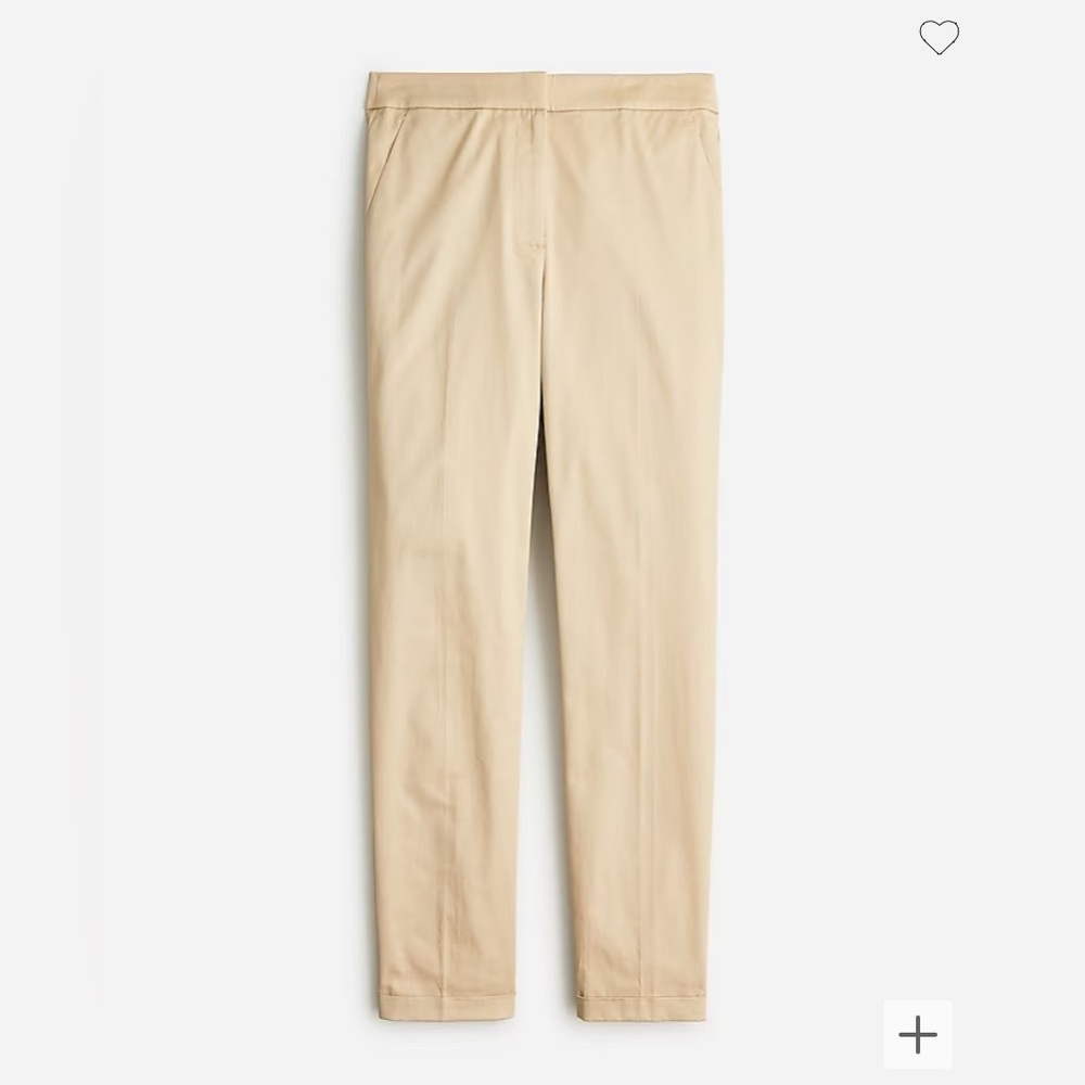 J. Crew NWT Women's Kate Cuffed Straight-Leg Pant in Lightweight Chino